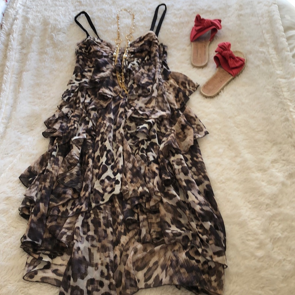 H&M leopard print sheer dress